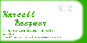 marcell maczner business card